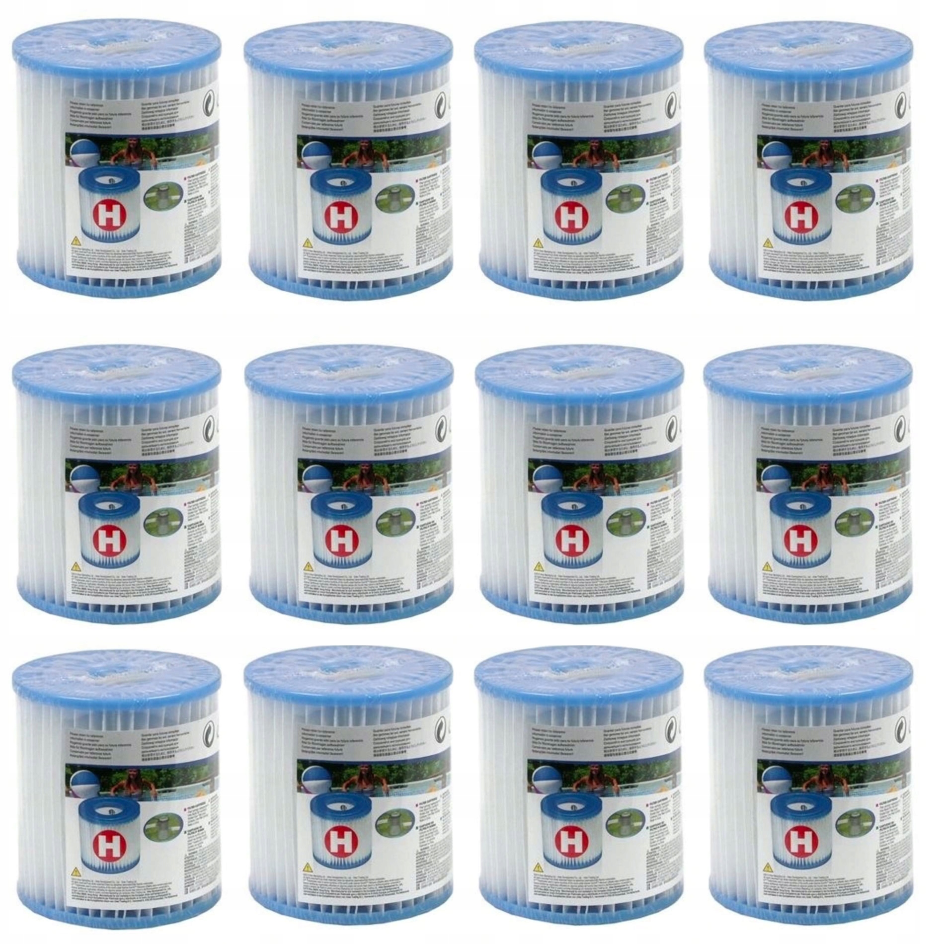 12 x Filtrační filtry bazénové pumpy Filtrační vložka Bazén Intex typ H 29007