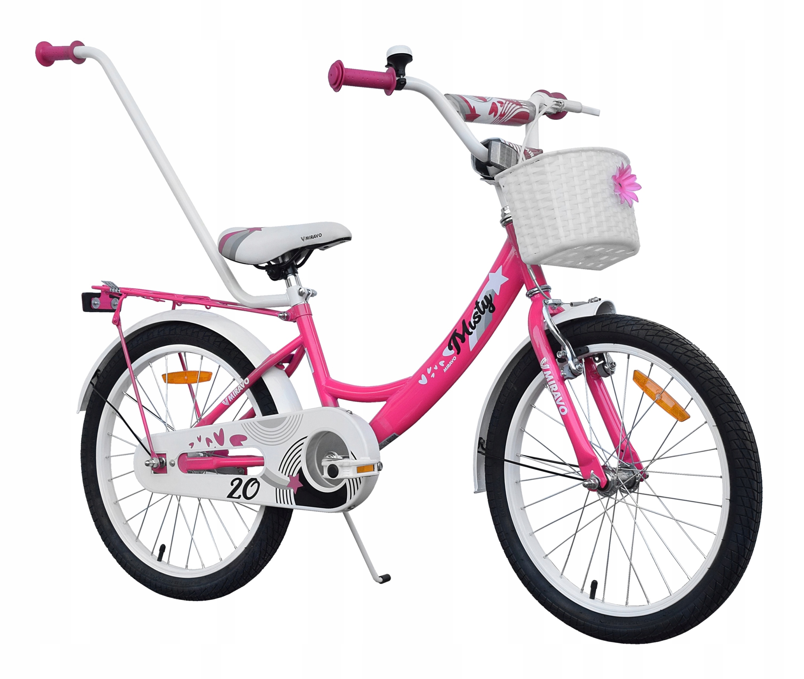 Rowerek Dziecięcy 20 Cali Rower Dla Dziewczynki Koszyk I Prowadnik
