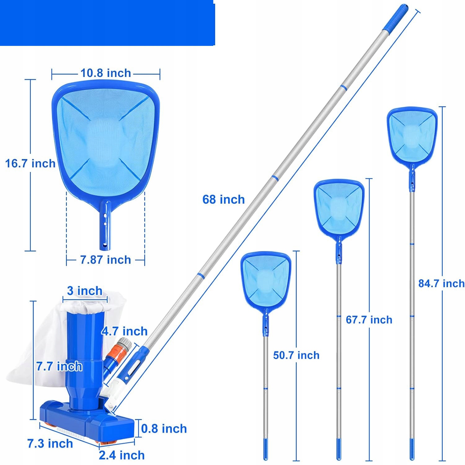 RĘCZNY ODKURZACZ BASENOWY PRZENOŚNY GŁOWICA PRÓŻNIOWA DO CZYSZCZENIA BASENU Kod producenta Odkurzacz Basenowy