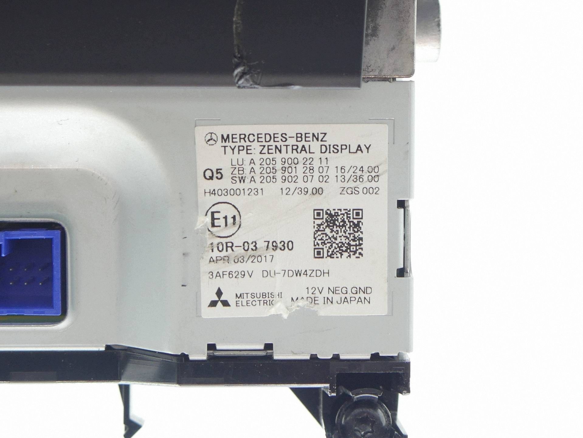 EKRAN bildschirm, der navigation A2059002211 MERCEDES C klasse W205