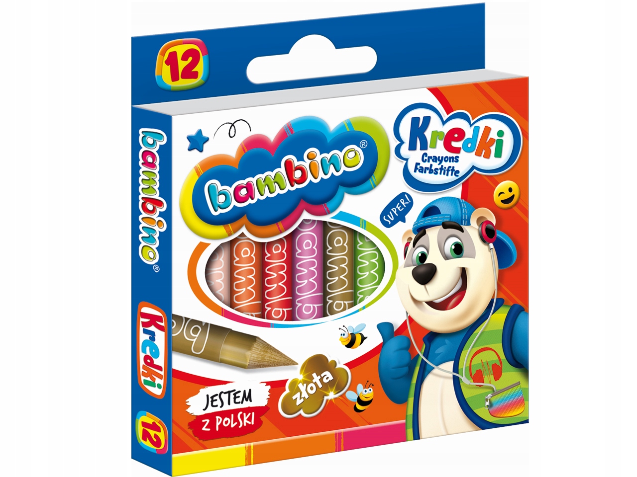 

Kredki świecowe Bambino 12 szt.
