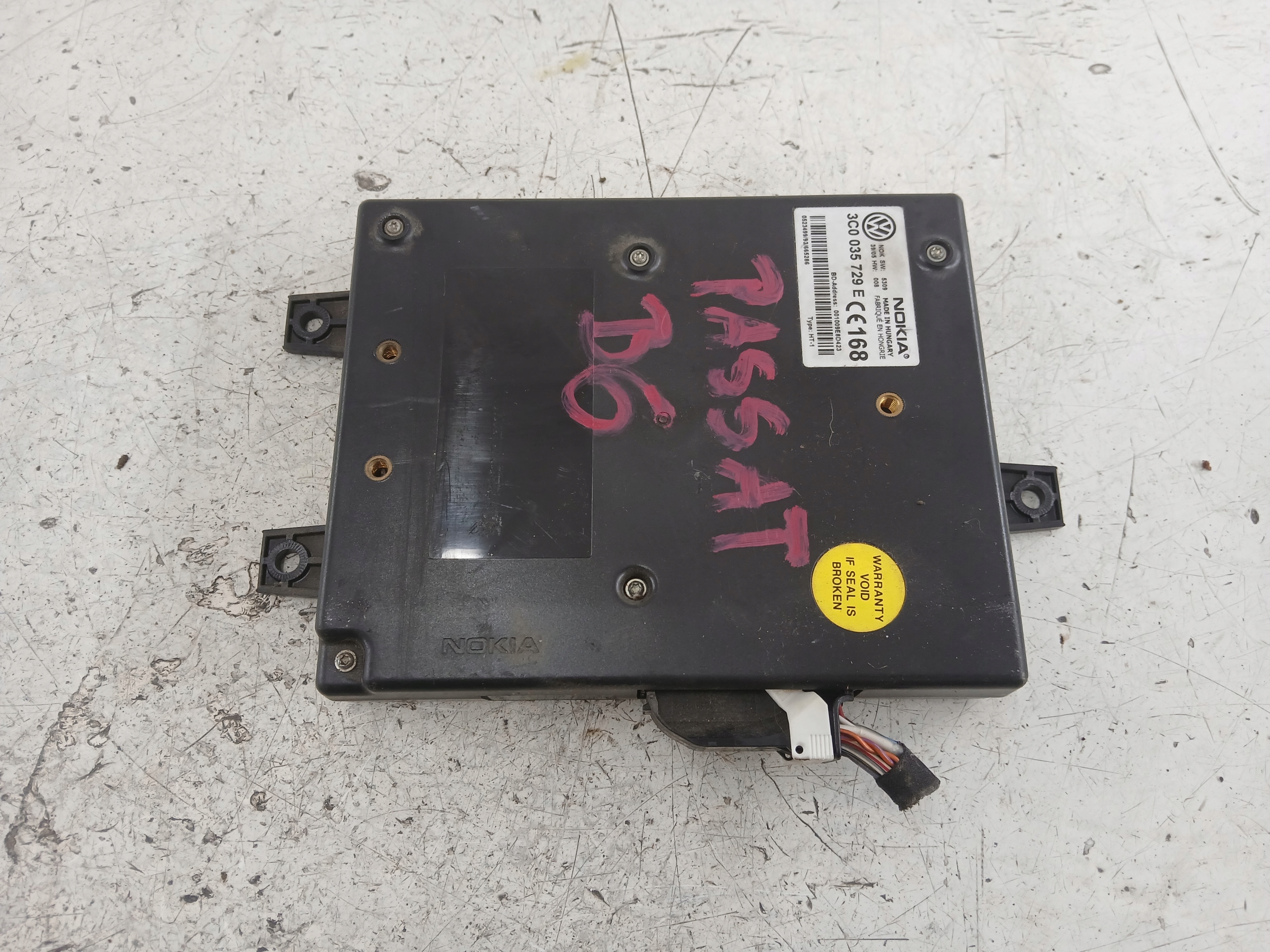 VW PASSAT B6 Centralina modulo BLUETOOTH 3C0035729E