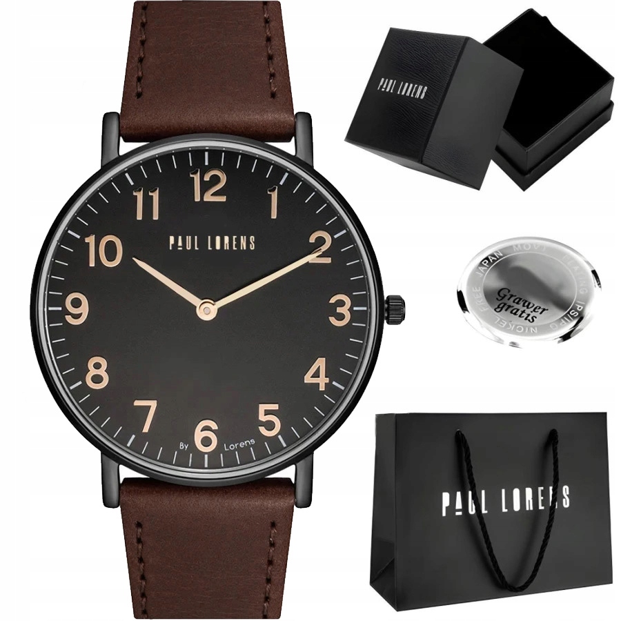Pánské hodinky Paul Lorens Erin Slim jsou ideální k obleku – Číslice +gravírování