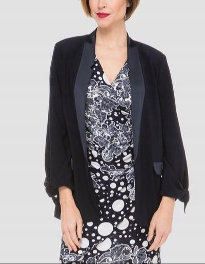 Czarna Marynarka Damska Joseph Ribkoff Lekki Lejący Materiał r.40 Kolekcja Jesień/Zima