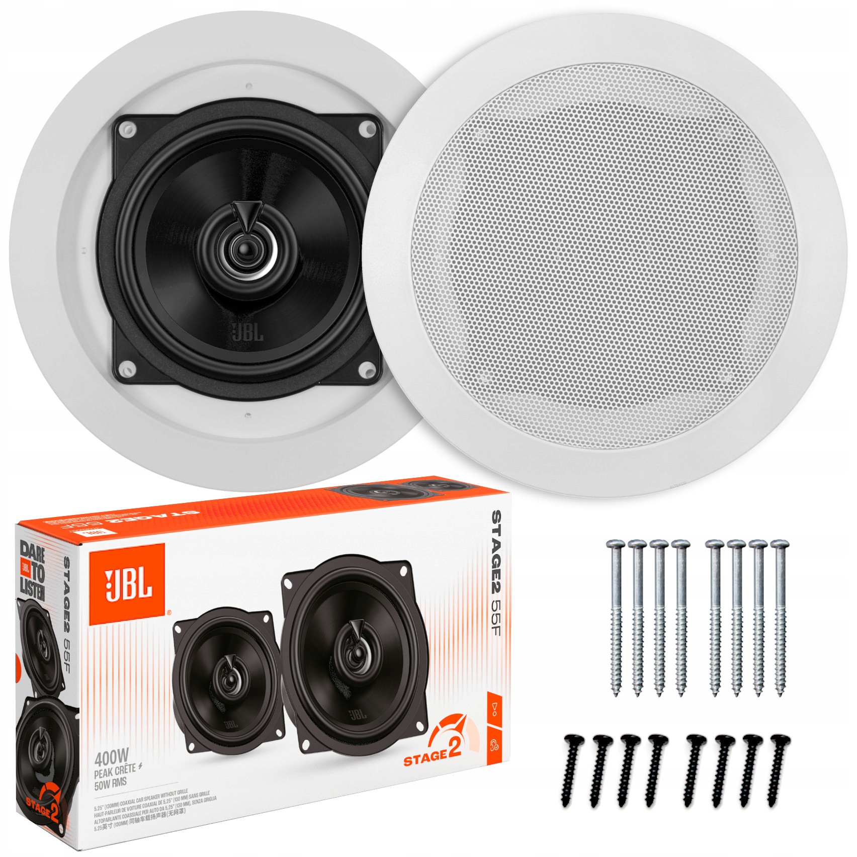 Jbl Stage2 55F 130mm 400W 4 Ohmy I 2-Drożne Głośniki Sufitowe I do Zabudowy