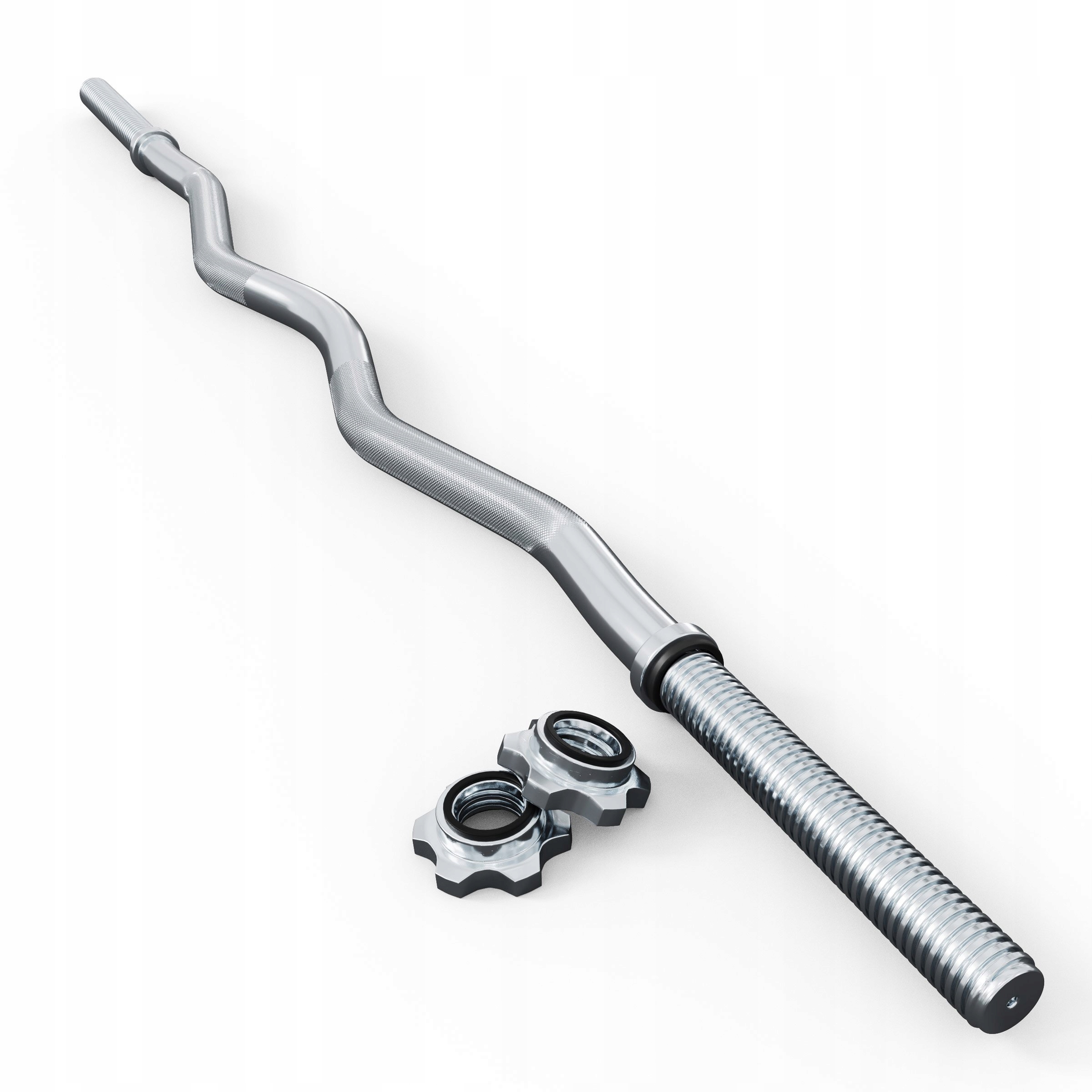 Sztanga Wzmocniona Lekko Łamany Gryf 120 CM +zaciski K-sport