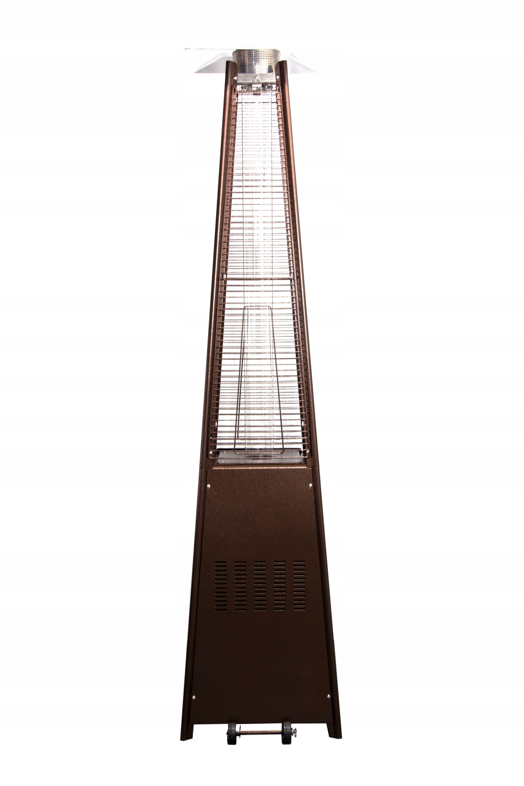 Parasol grzewczy ogrzewacz tarasowy PYRAMIS brązowy + pokrowiec 2 szt. Wysokość produktu 227 cm