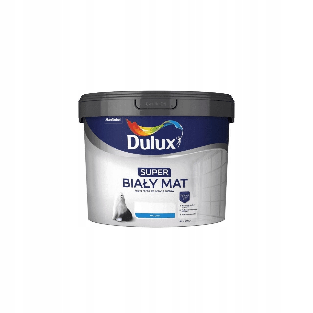 

Dulux Biały Mat Farba biała 9L
