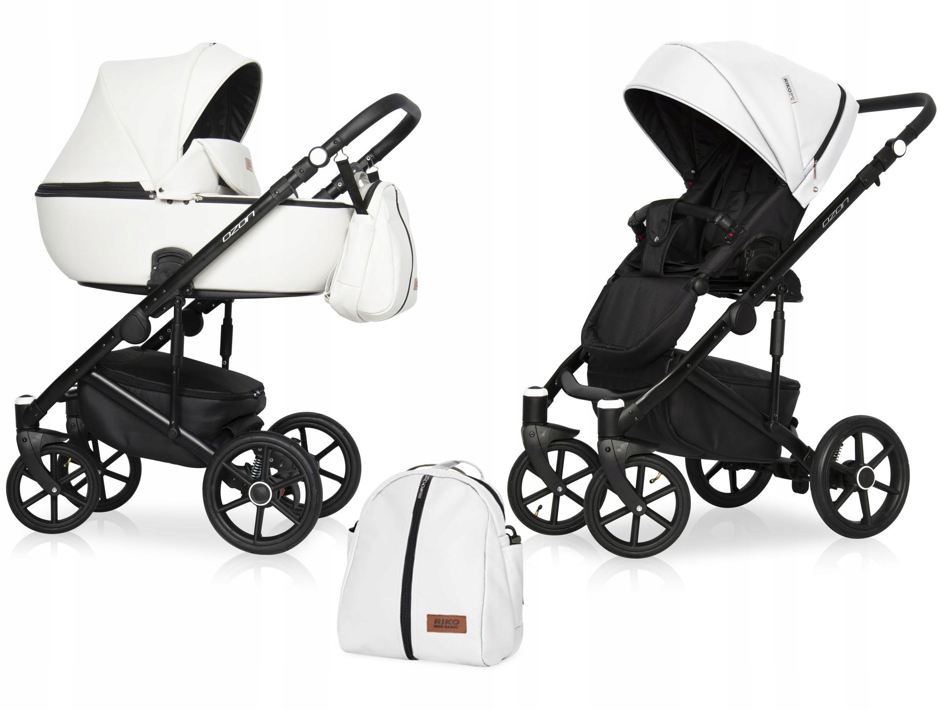 Wózek 2w1 dziecięcy OZON Riko Basic SIEDZISKO TYŁEM PRZODEM + TORBA FOLIA