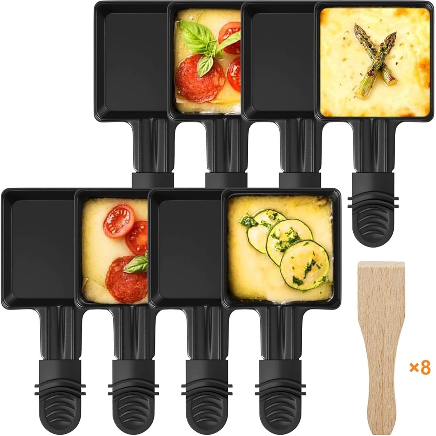 8 X Litinová Grilovací Pánev Mini Indukce Ohniště Gril Plynový Talíř Litinový