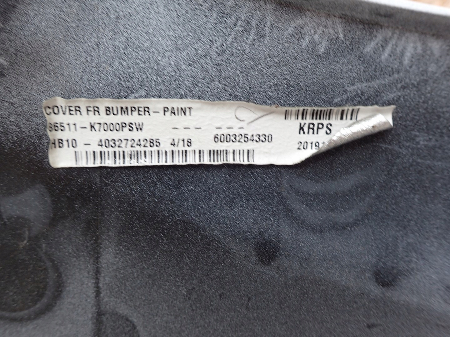 bumper front front HYUNDAI I10 3 III AC3 2019