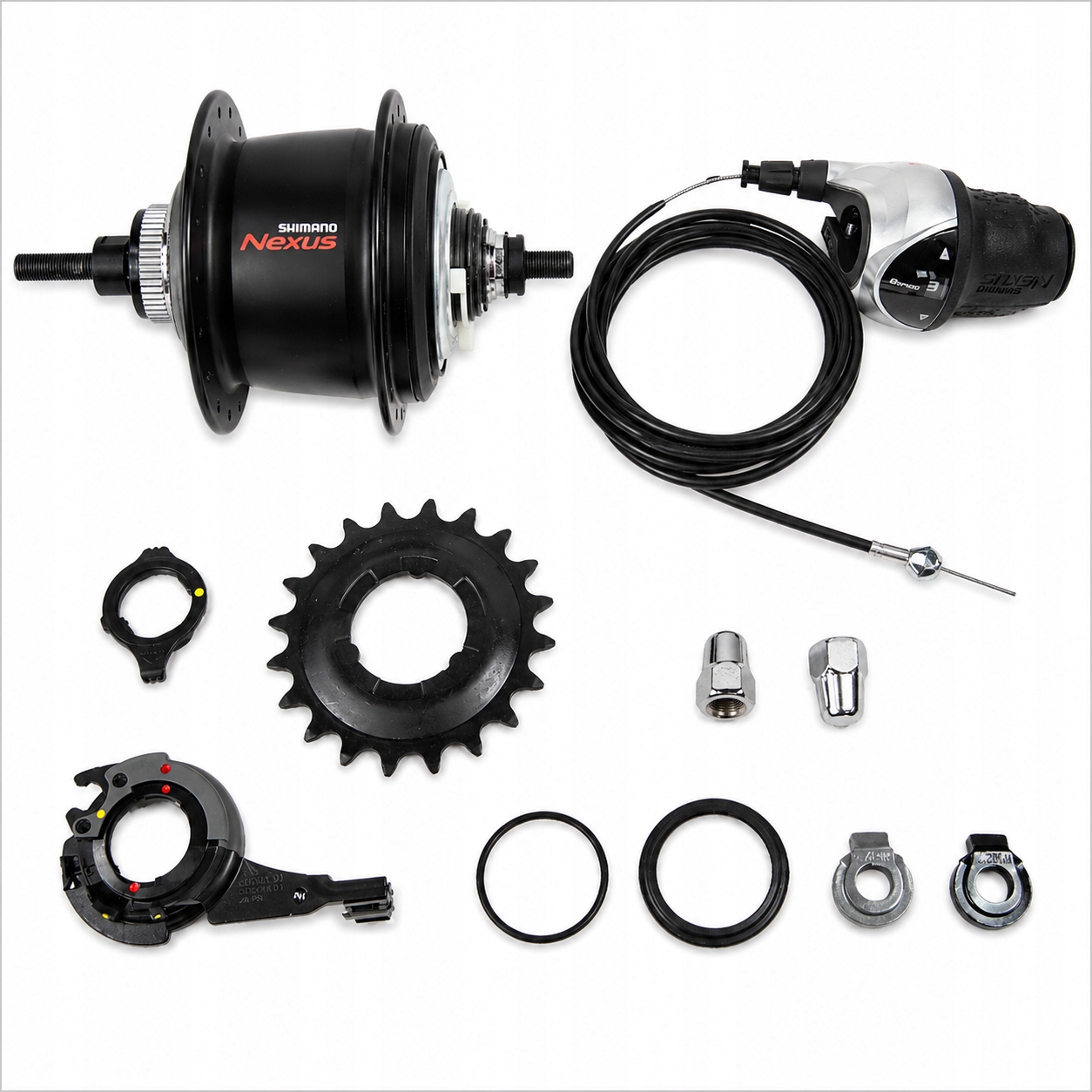 Piasta Shimano Nexus 8 SG-C6001-8D Czarna Cały Zestaw Center Lock
