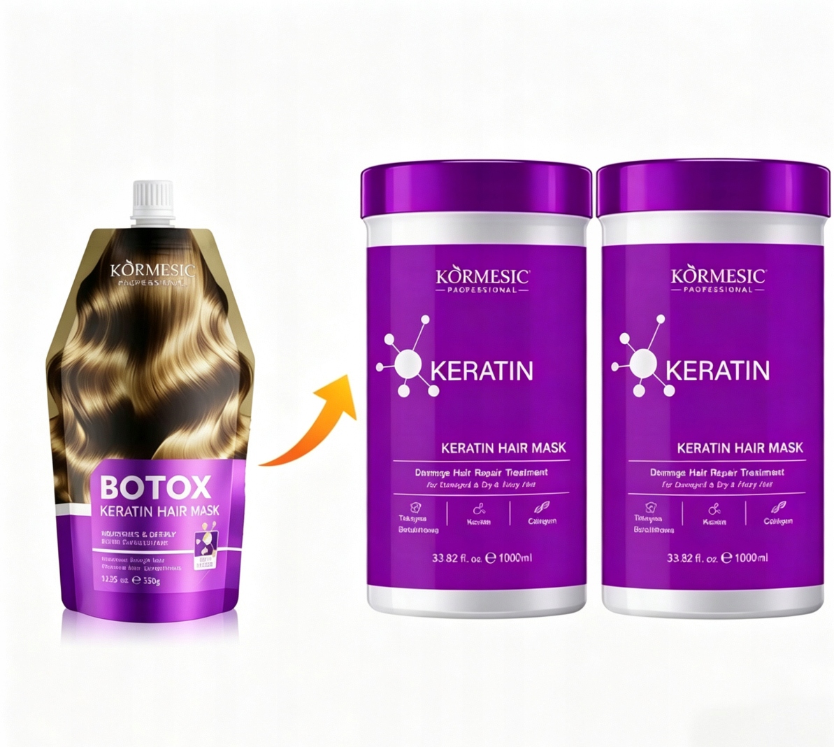2ks Maska Na Vlasy Botox Keratin* 1000 ml