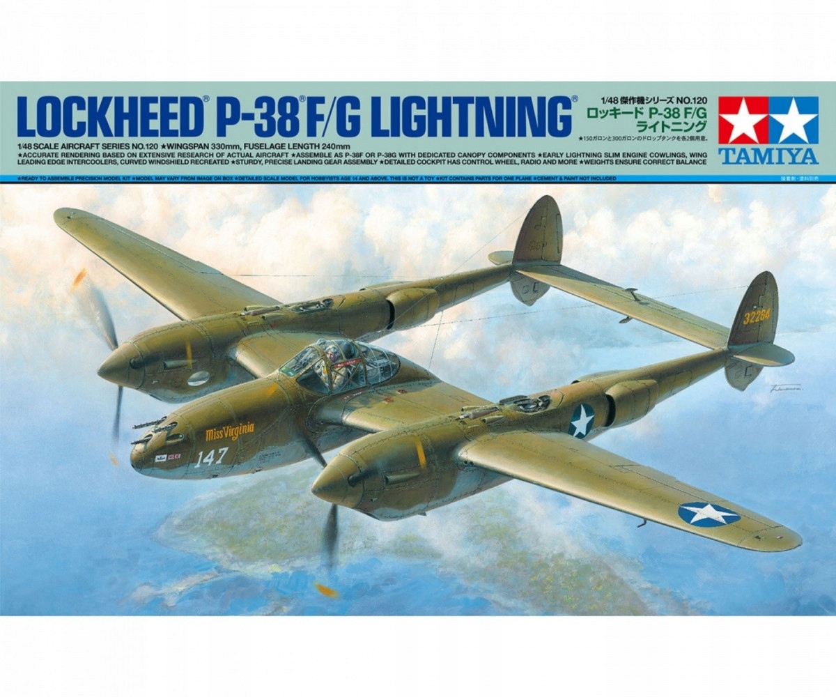 Tamiya Model plastový Lockheed P-38 F/g Lightning