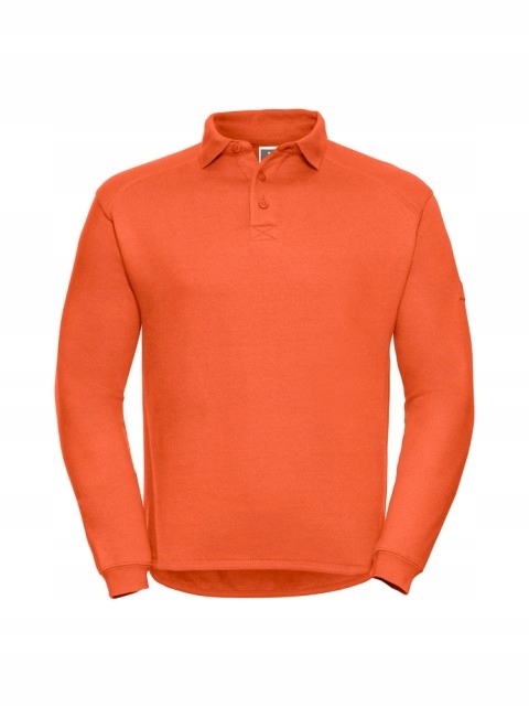 Pánská mikina s límcem Russell Oranžová 3XL