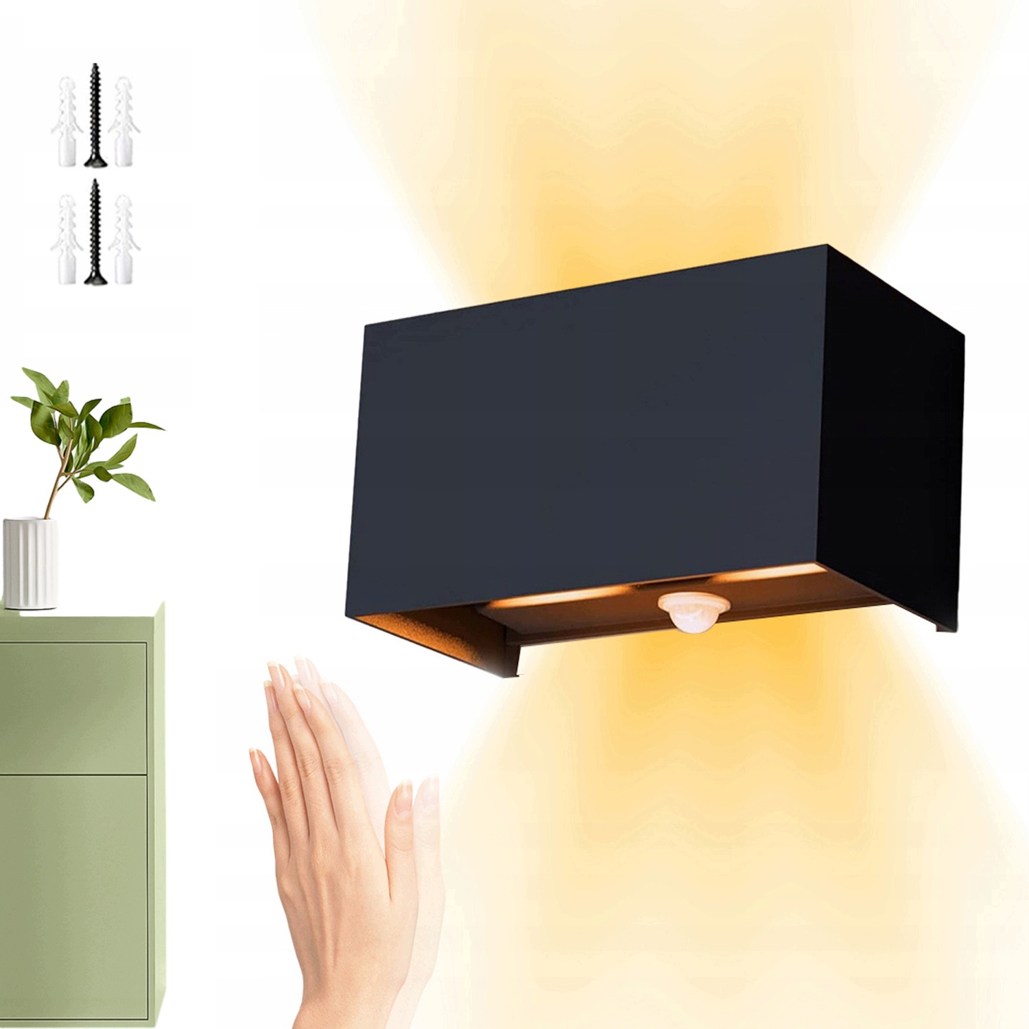 Venkovní Nástěnné Svítidlo, Fasádní Zahradní Lampa S Pohybovým Senzorem