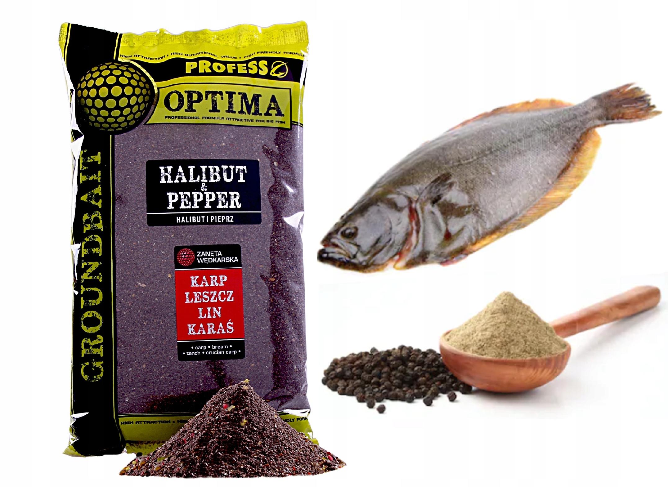 Profess Zanęta Optima 1kg Halibut & Pieprz