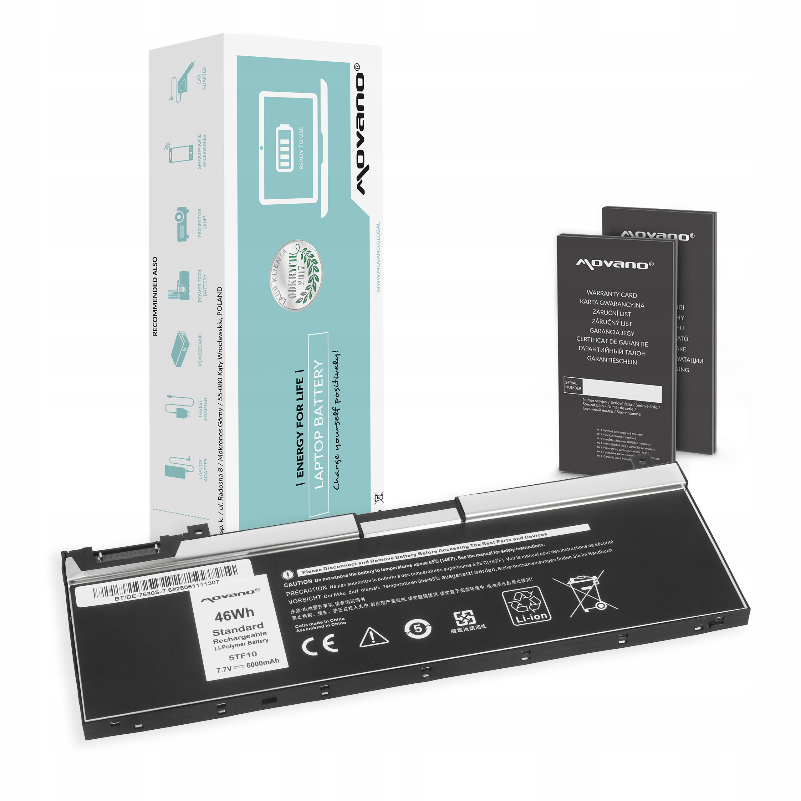 Bateria 5TF10 Nyfjh RY3F9 do Dell Precision 7330 7530 7540 7730 7740 7.7V