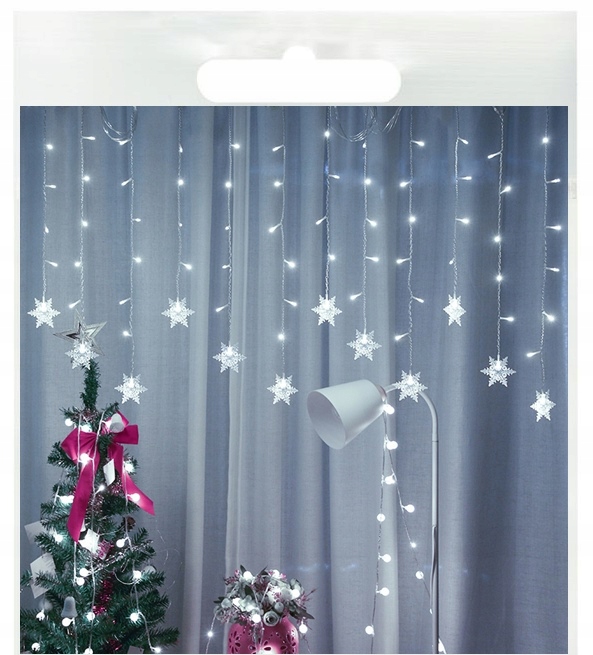 

Girlanda Led śnieżynki Zimne lampki Kurtyna XXL