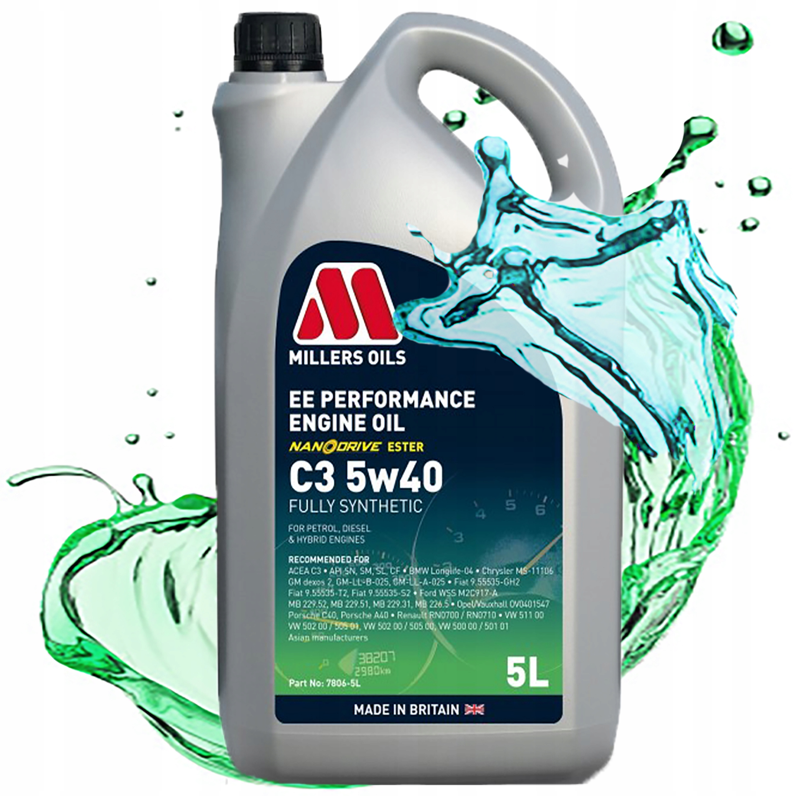 Syntetický Motorový Olej Millers Oils Ee Performance C3 5W40 Estery 5L