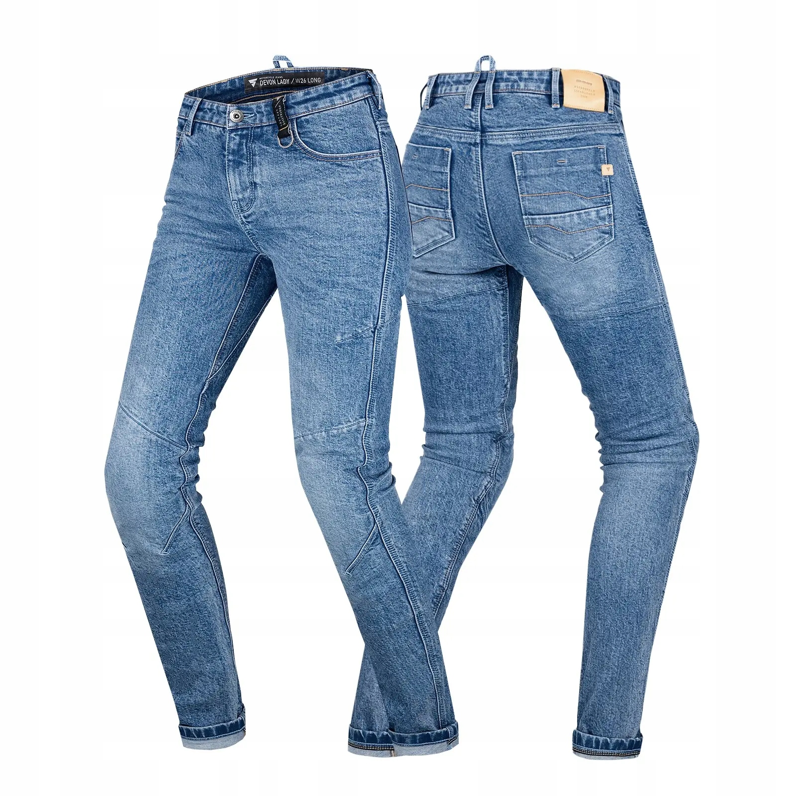 SHIMA DAMSKIE SPODNIE JEANSY MOTOCYKLOWE OCHRANIACZE DEVON LADY BLUE 32 Rozmiar 32