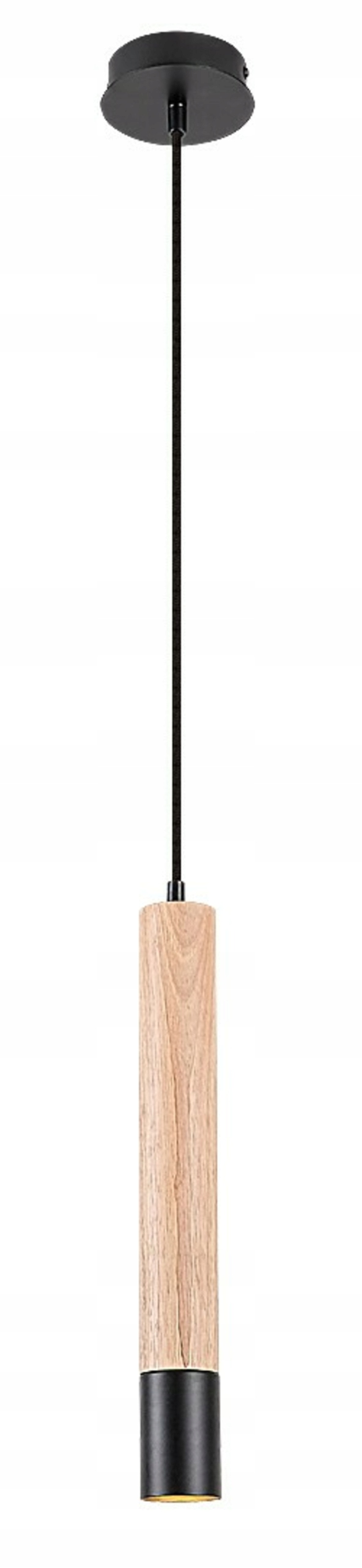 Rabalux Braulia závěsné svítidlo GU10, buk/černá, industriální, 50W