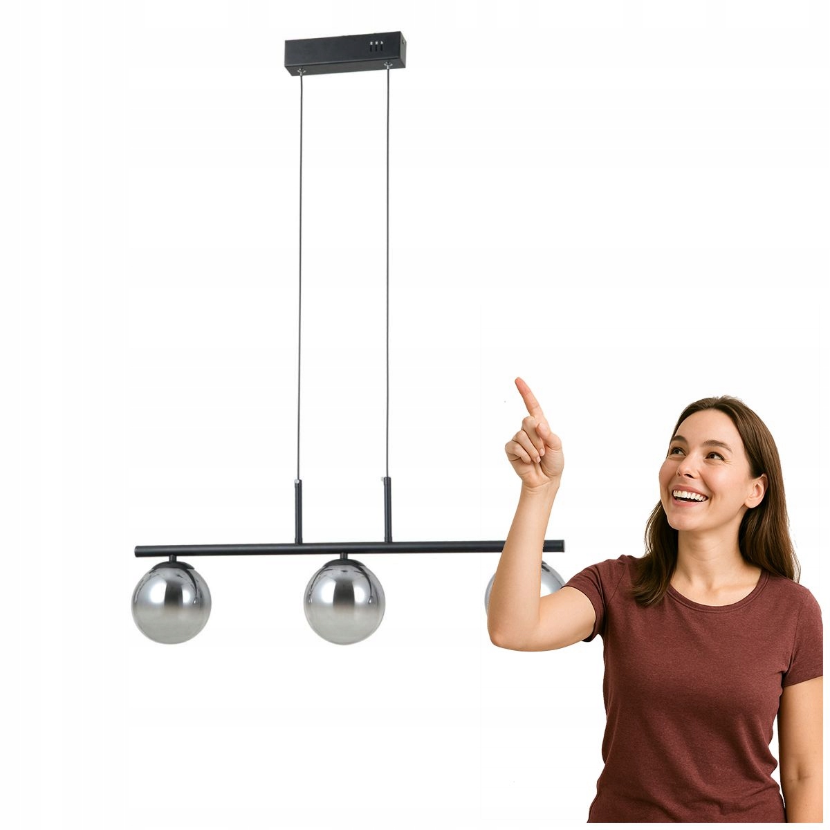 Závěsná Led lampa 15W Velada PND-34381-3-BK Italux