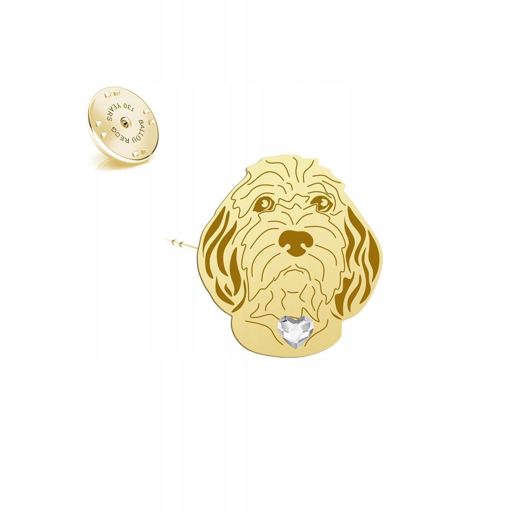 Odznak Zlatá Malá Basset Gryfon Wandejský 925 Žena Šperky Dedikace