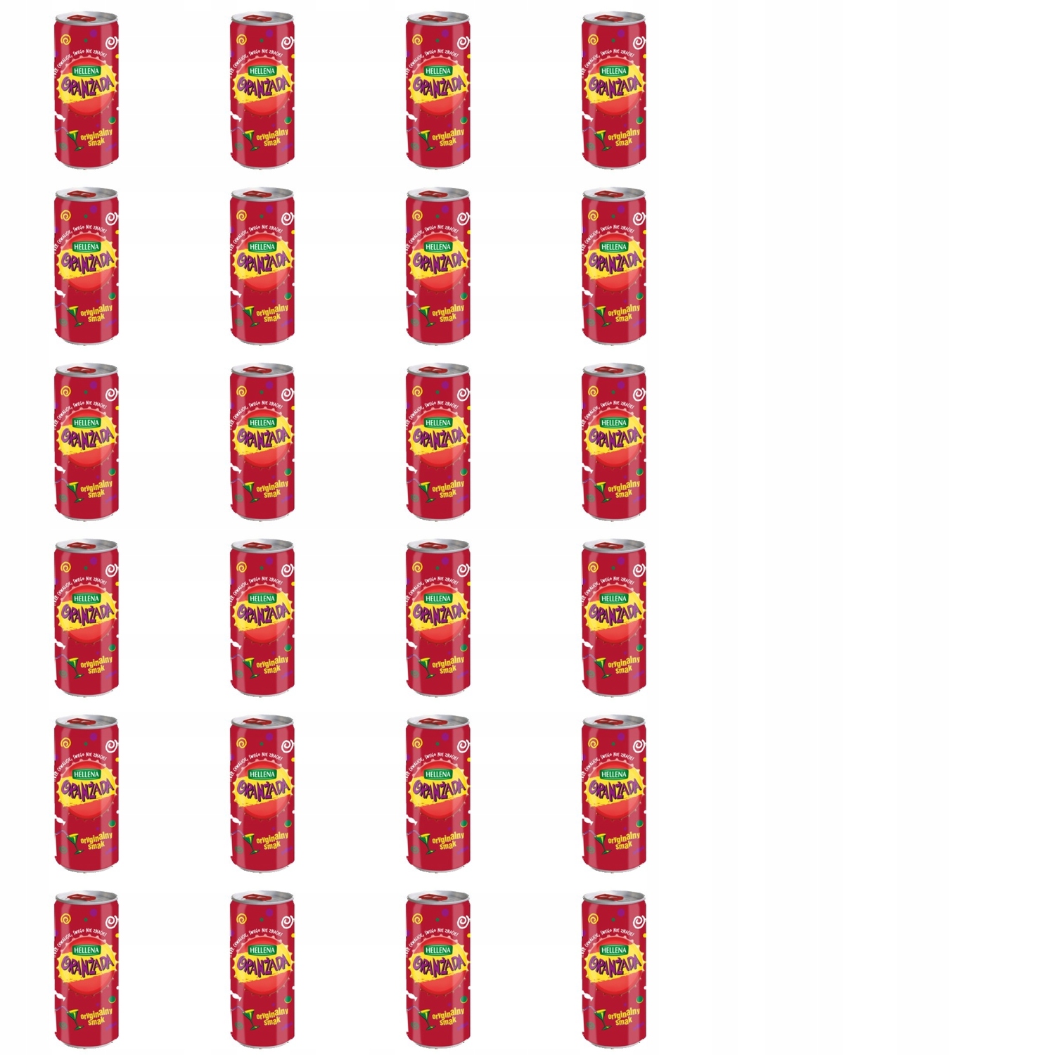 24x 330ml Hellena oranżada czerwona w puszce Zgrzewka