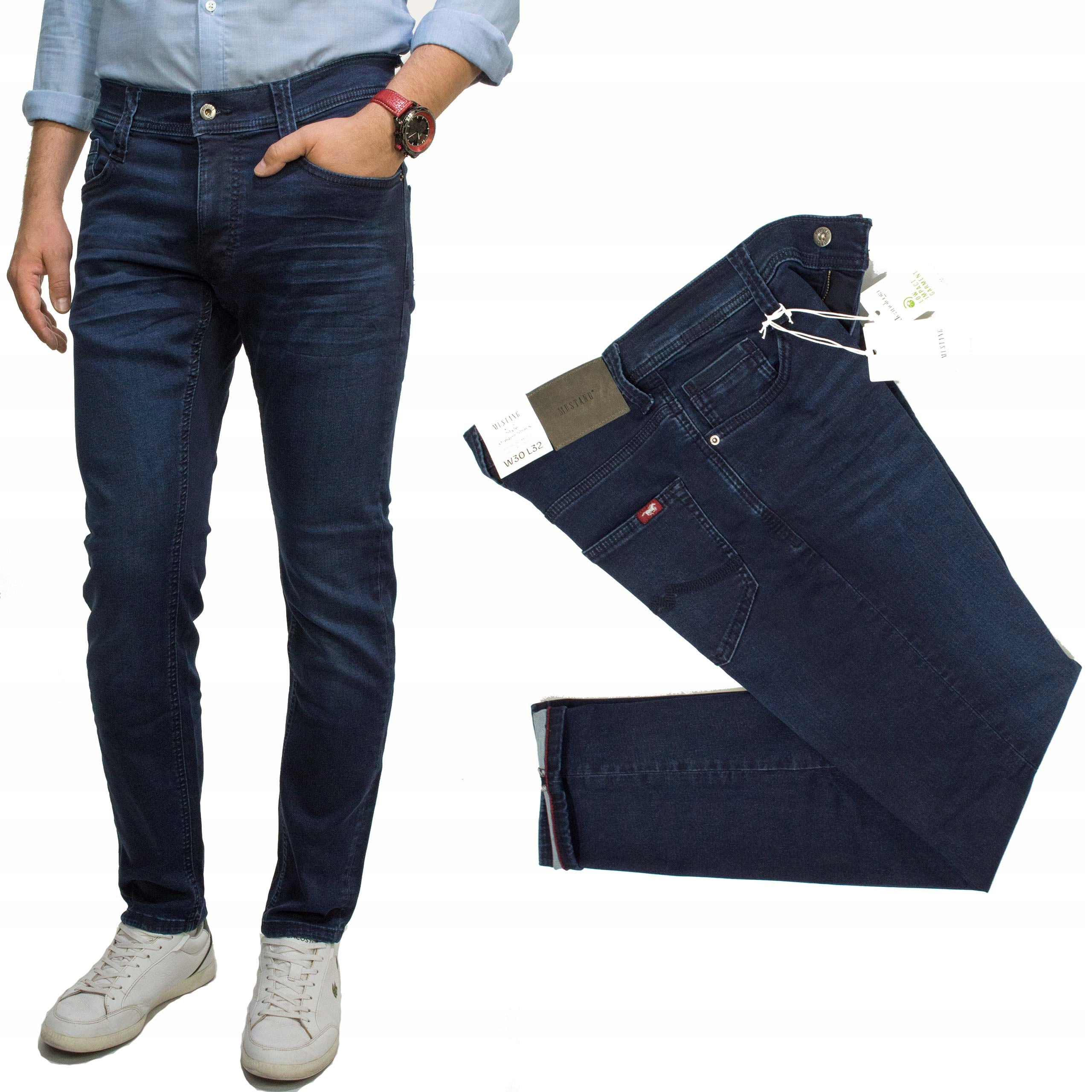 Mustang Oregon Slim K Dark Sea 802 pánské džínové kalhoty W34 L30