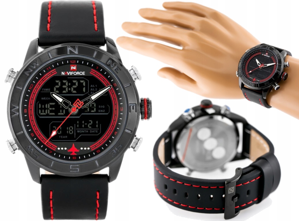 

Elegancki Zegarek Męski Naviforce Skórzany Pasek