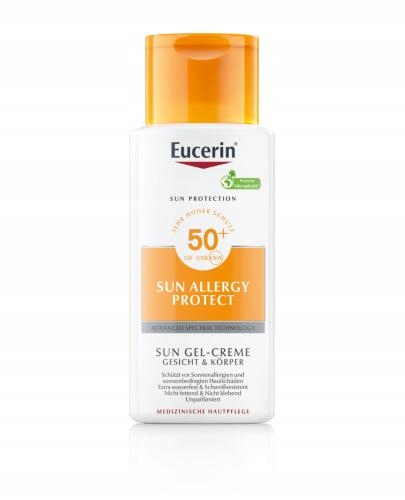 Eucerin Sun Allergy Protect SPF50+ Żel krem ochronny do twarzy ciała 150 ml