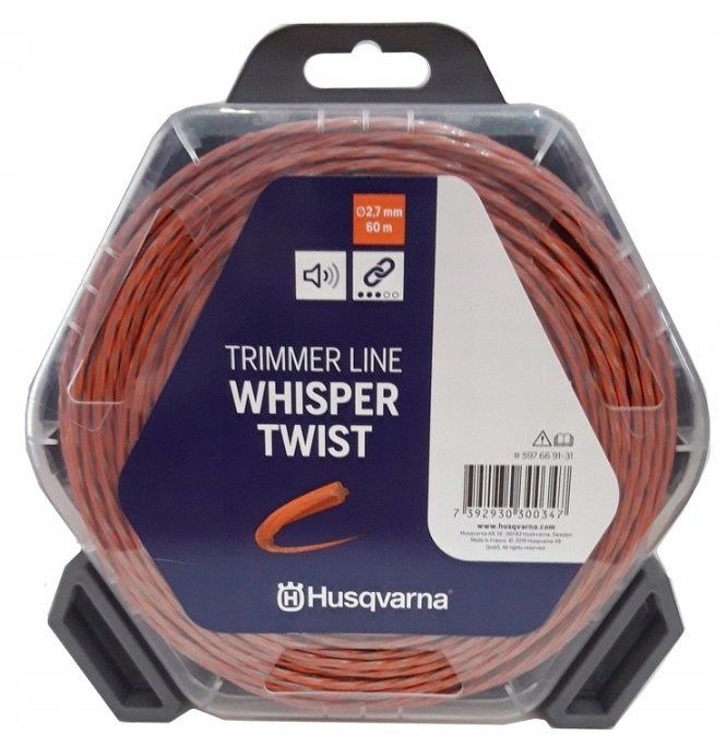 Linka Żyłka Tnąca Do Kos Whisper Twist Husqvarna 2,7mmx60m Oryginalna!