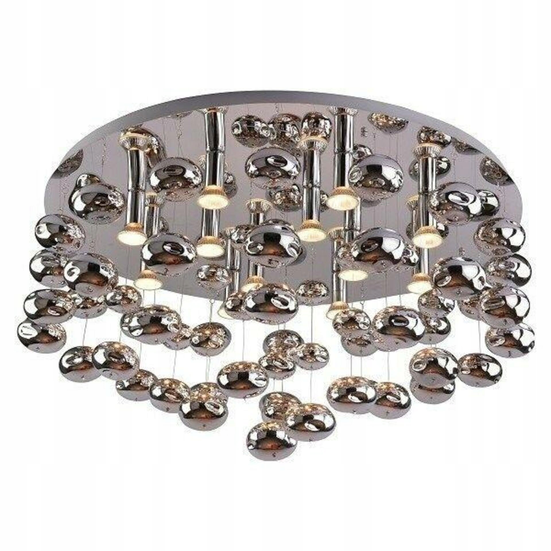 Stropné prisadené svietidlo AZzardo Luvia 80 chrome AZ2542 GU10 10x40W IP20