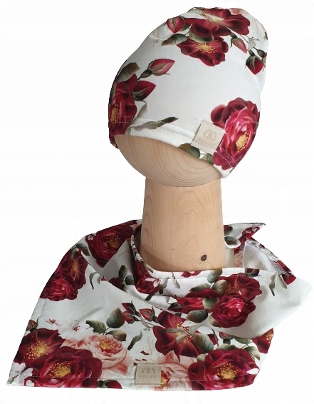 

Zestaw Damski Czapka + Chusta Róże 54-58cm