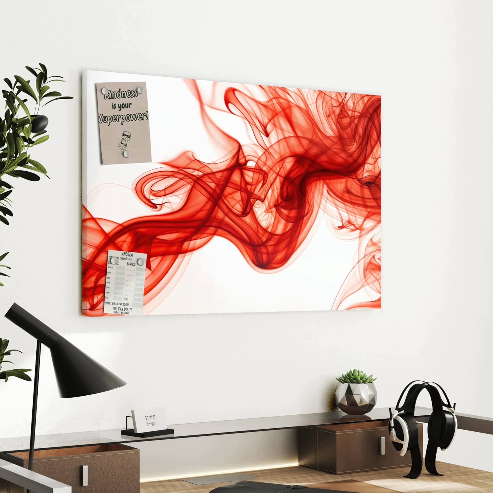 Magnetická tabule Abstraktní Kouř 60 × 40 cm