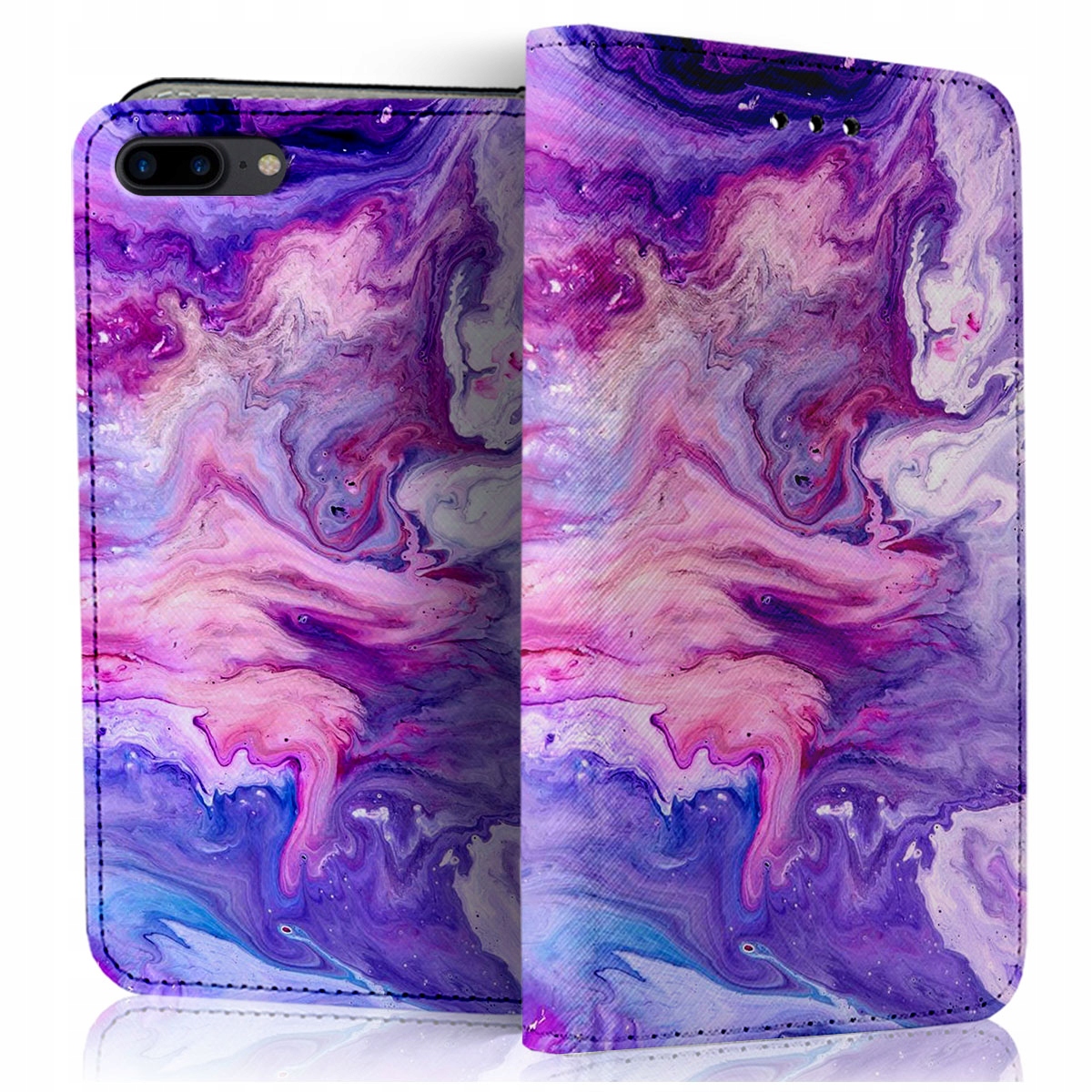 ETUI Z KLAPKĄ CASE POKROWIEC PORTFEL DO APPLE IPHONE 7 8 PLUS WZORY