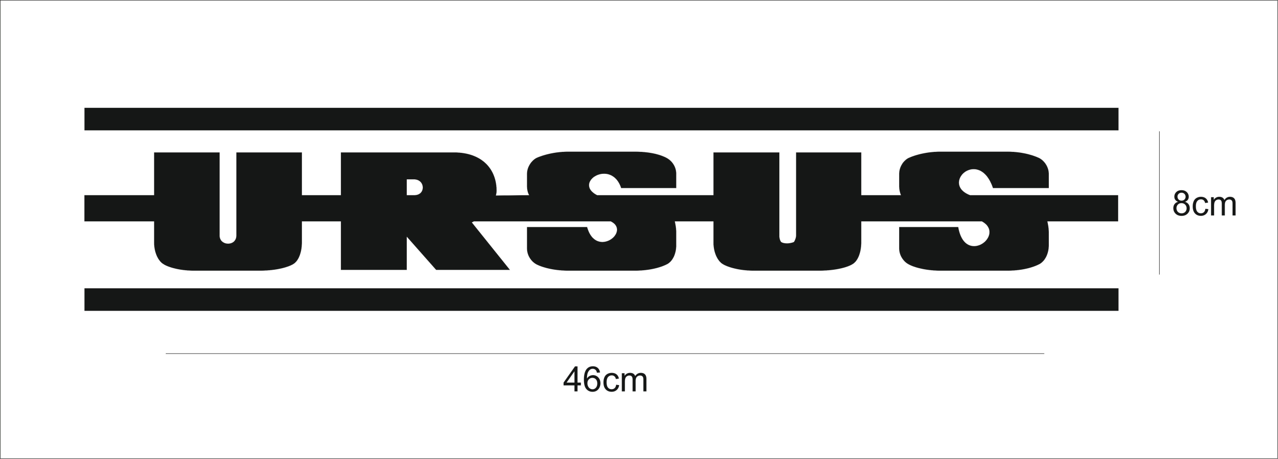 Naklejka URSUS, 46cm, naklejki 2szt