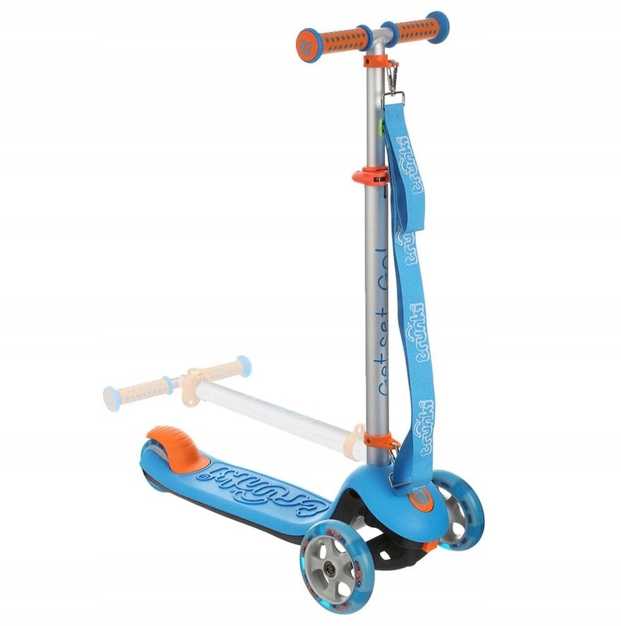 Trunki Składana Hulajnoga Duża do 75 kg dla Dziecka 3-9 lat Niebieska