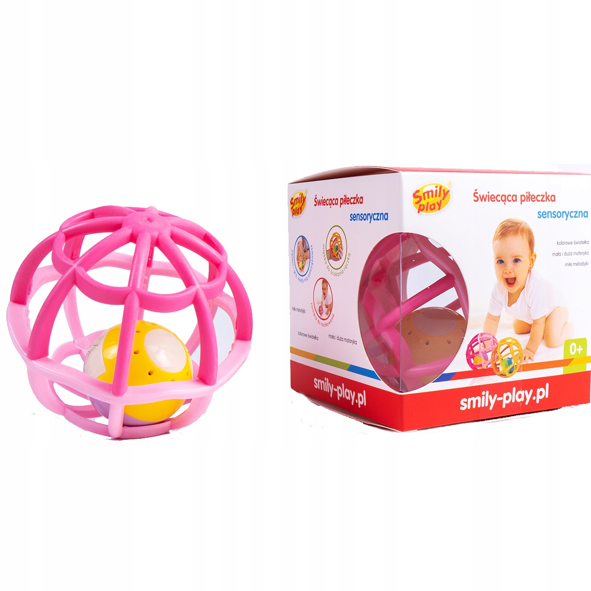 

Smily Play Piłka miękka grzechotka świeci dźwięk