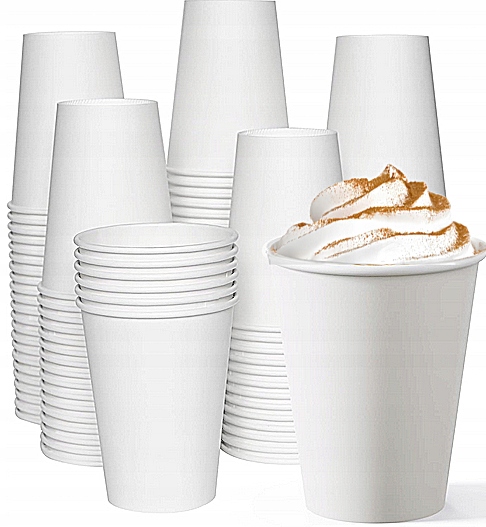 KUBKI PAPIEROWE DO KAWY/HERBATY NAPOJÓW GORĄCYCH/ZIMNYCH BIAŁE 300ML100SZT