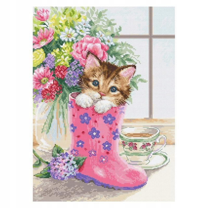 Křížková výšivka počítaná sada (kanva, mulina)