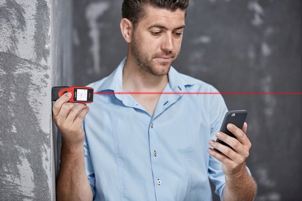 LEICA DISTO D1 Laserowy Dalmierz Bluetooth 40m Wewnętrzny — miniatura 2