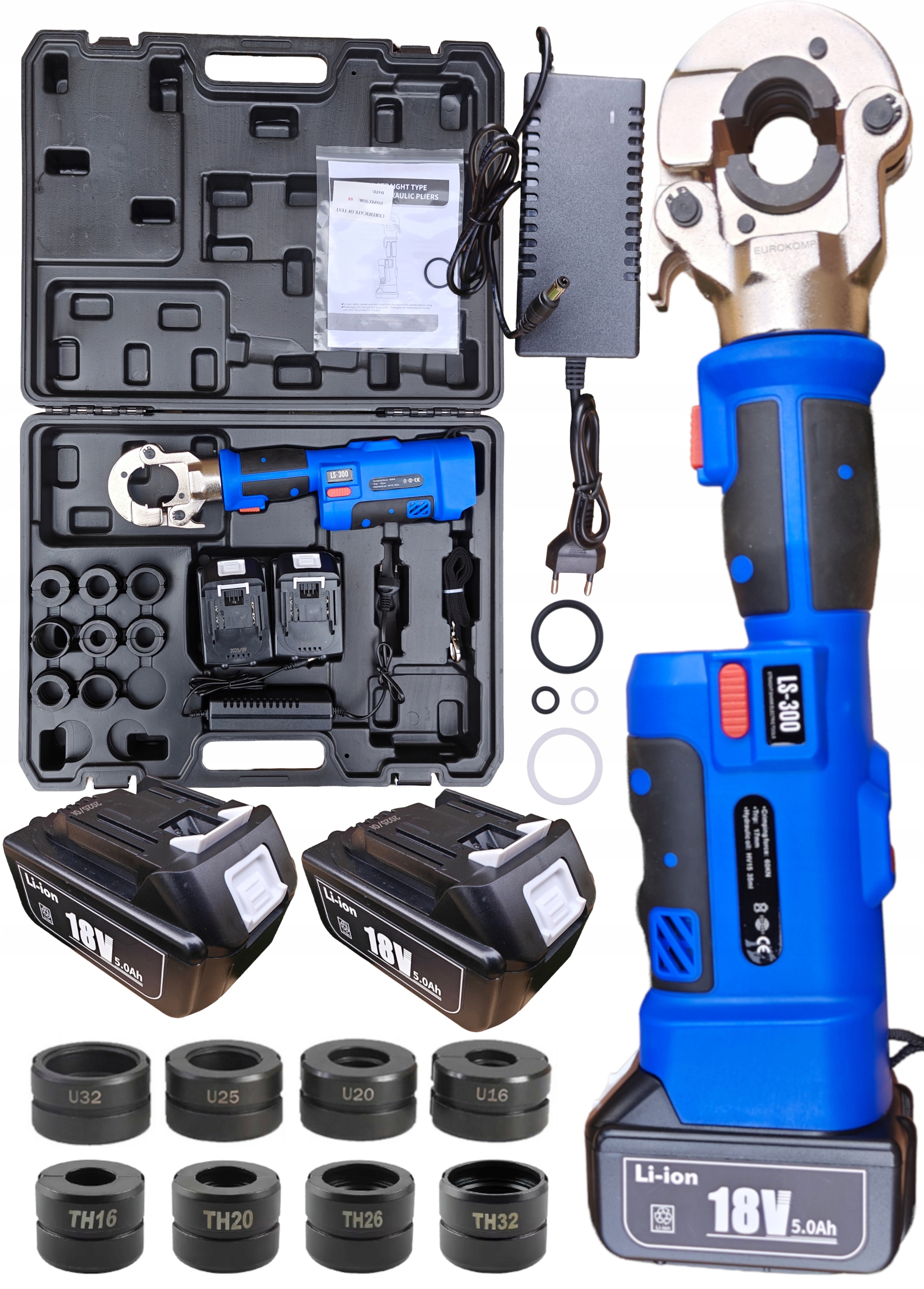 Hydraulická Akumulátorová Lisovačka Na Rúry Th U, 60KN, Otočná