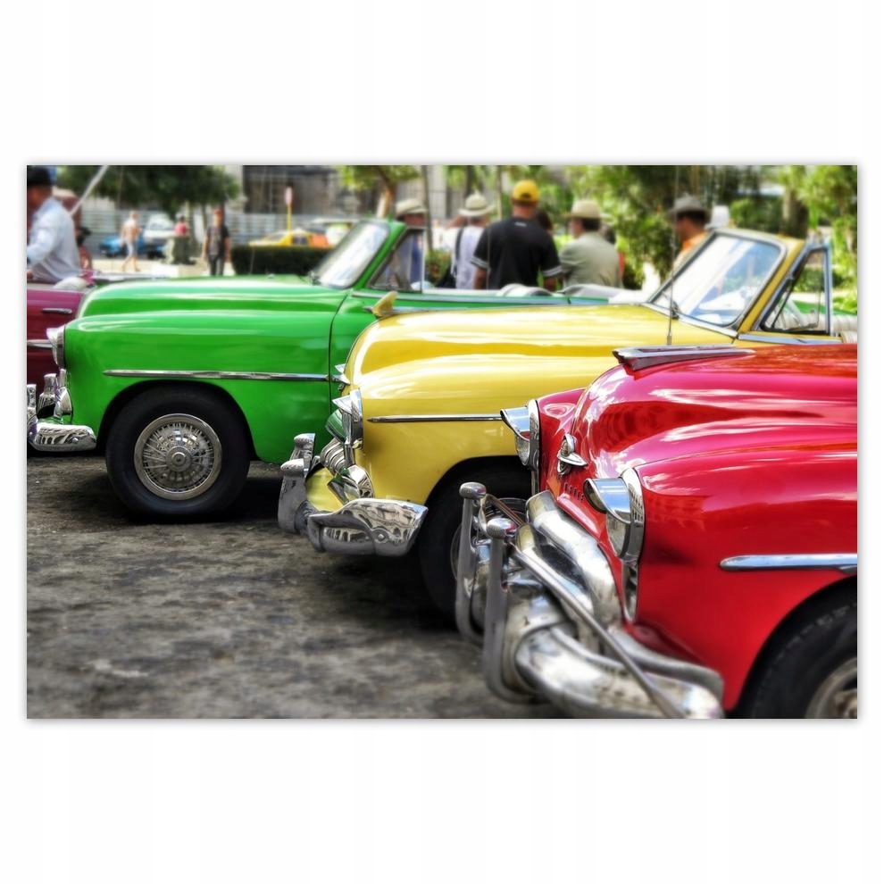 

Plakat 93x62 Stare kubańskie samochody