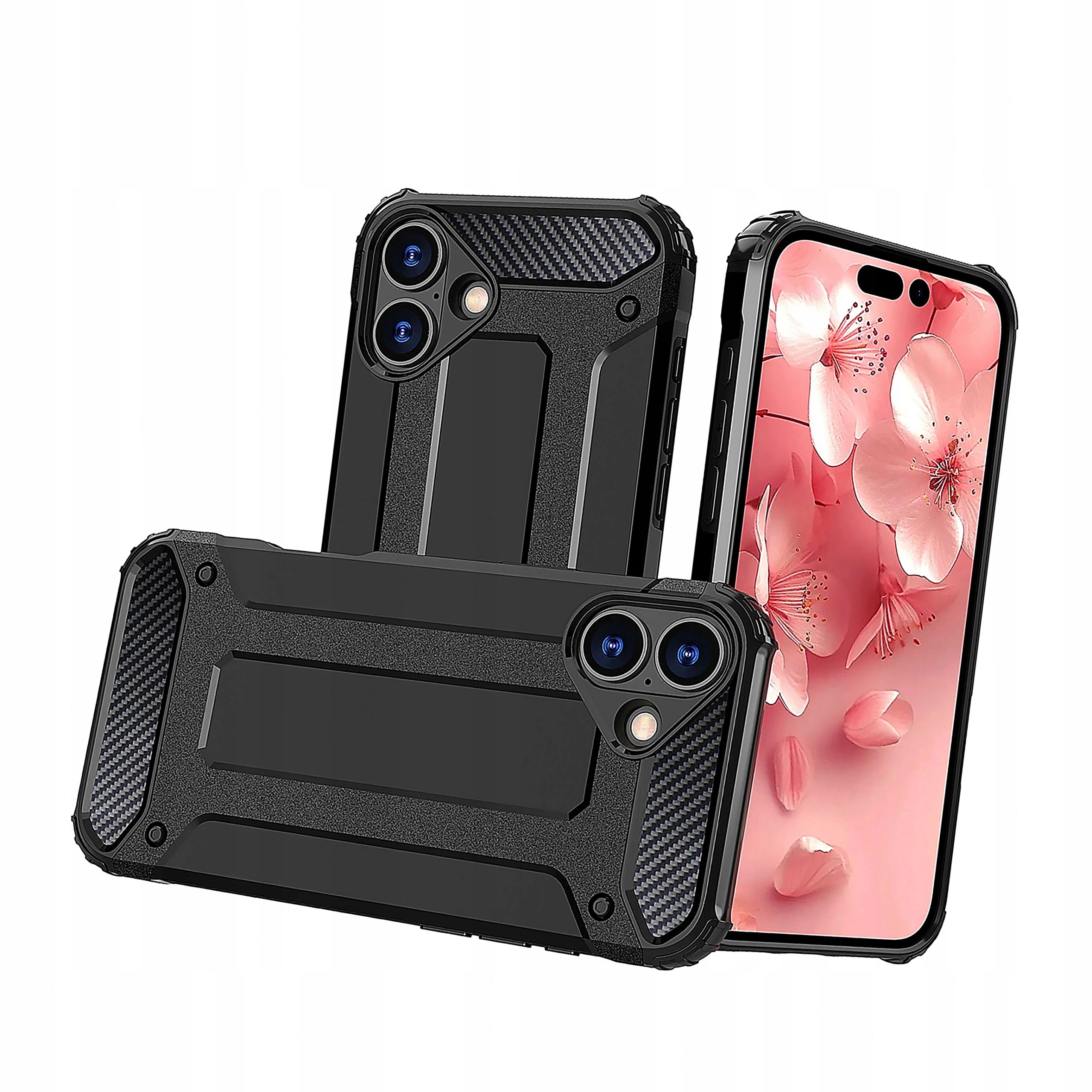 Plecki Etui Hybrid Armor pancerne do iPhone 16 czarne