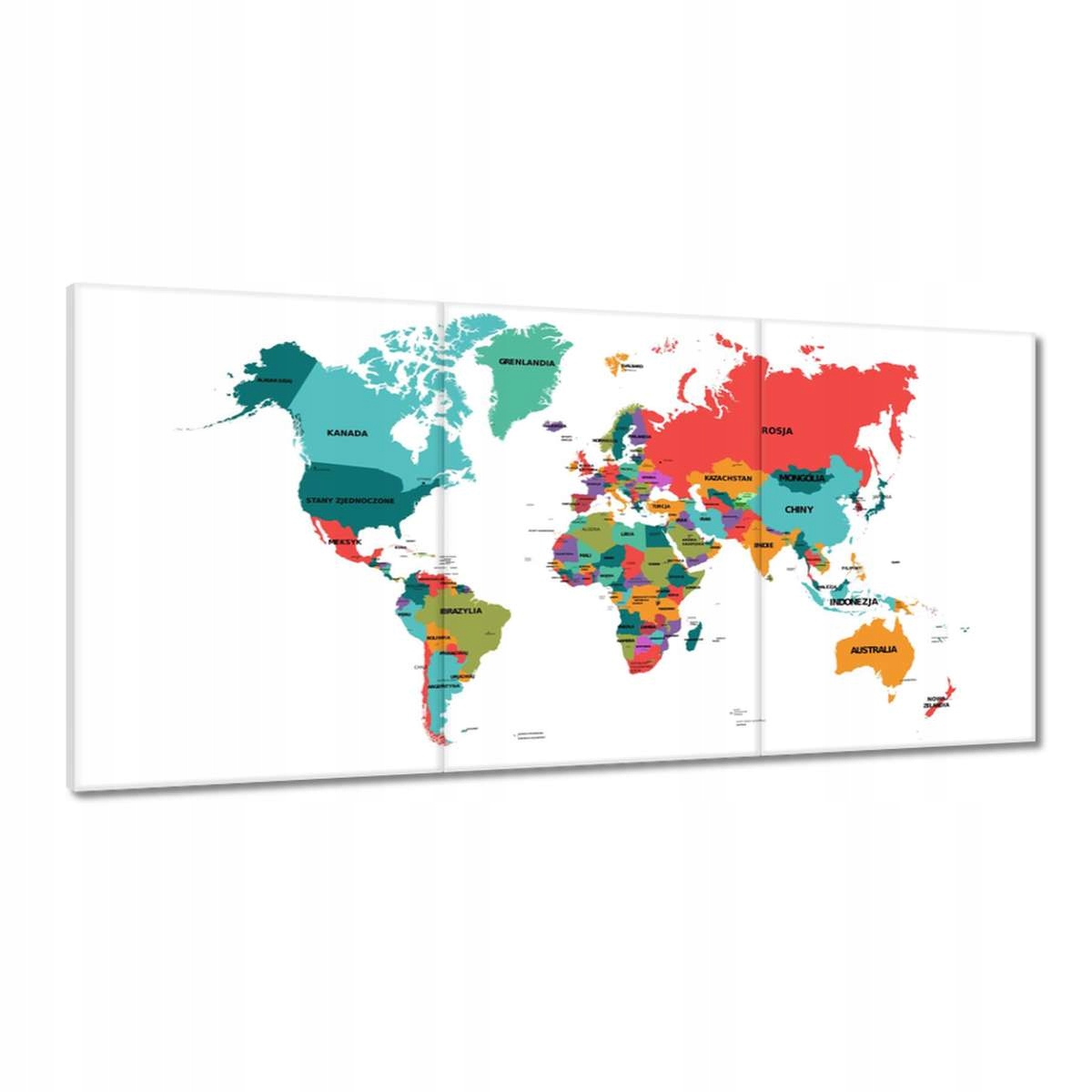 Obrazy 180x90 Politická mapa sveta