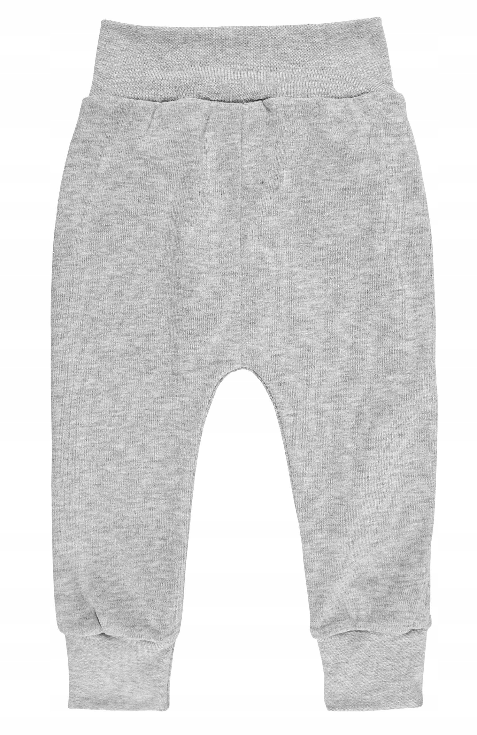 Spodnie dziecięce bawełniane szare rozmiar 74/80