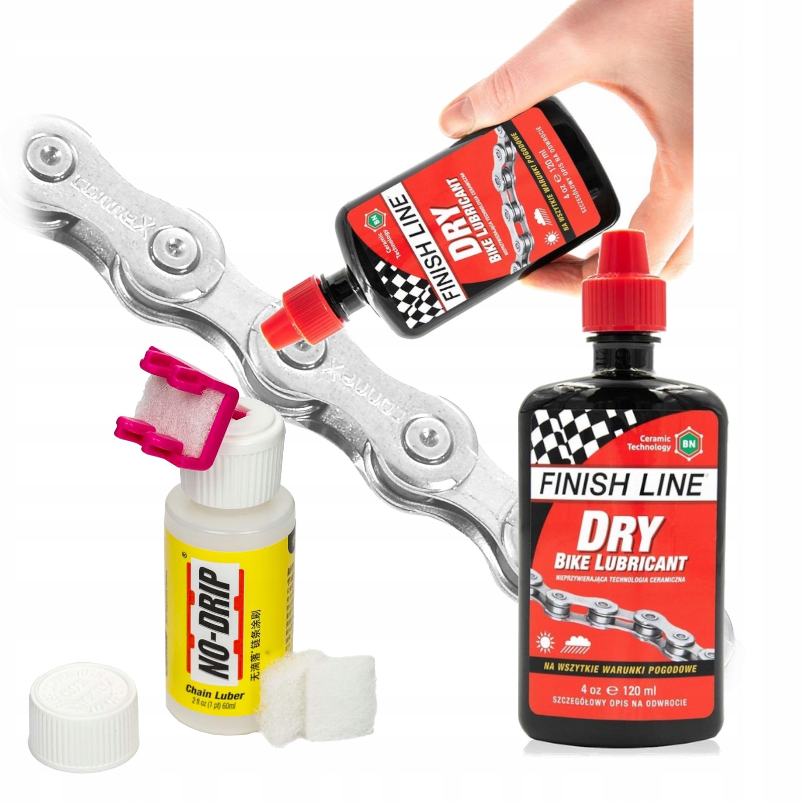 Olej Smar do łańcucha Finish Line Dry Lube 120 ml Ceramic Smarowniczka