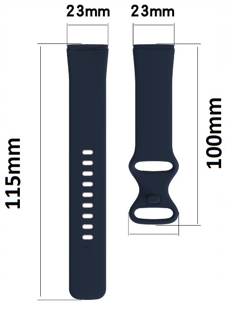 Pasek Silikonowy do FitBit Sense / Versa 3 Roz. S Długość 215 mm